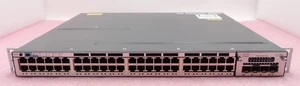 Cisco Catalyst WS-C3750X-48P-S 48x 1GbE PoE+ 435W IPServices Switch +C3KX-NM-10G - Picture 1 of 7