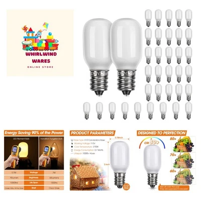 Christmas Village Replacement Light Bulbs, E12 Candelabra Base T20 LED Bulbs,... - Image 1 of 4