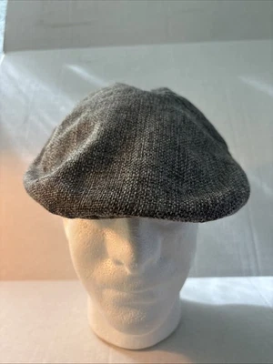 Gorra Stetson Newsboy / Gorra Gatsby Marrón Gris Tweed Sombrero Plano S/M Foto 1 de 4