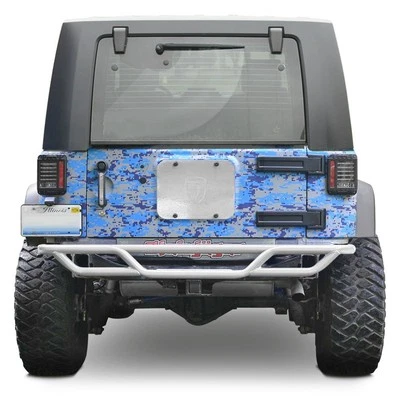 For Jeep Wrangler JK 18 Steinjager Mid Width Cloud White Rear Tubular Bumper Foto 1 de 2