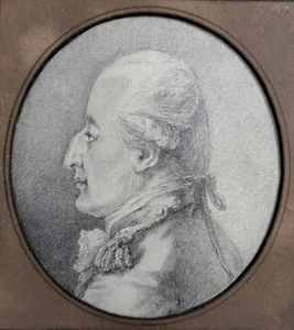 dessin XVIIIeme Portrait Charles Cardin Amé de St Didier St Aubin, Vivant Denon? - Picture 1 of 7