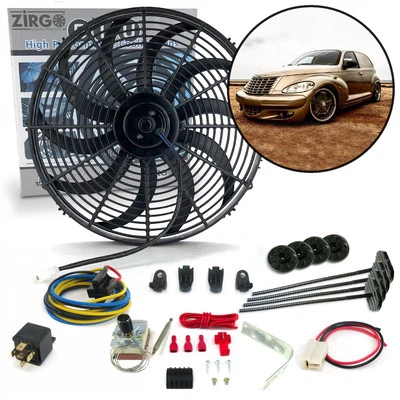 Zirgo High Performance Chrysler PT Cruiser Adjustable 16 Fan Cooling System Kit Foto 1 de 4