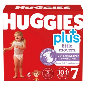 Huggies Plus Windeln Größen 7 (41+ lb/18+ kg)----104 Stück - Bild 1 von 6
