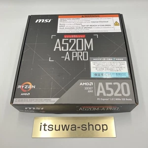 MSI A520M-A PRO AM4 Micro-ATX Motherboard AMD A520 Chipset, USB 3.2 Gen1 New - Picture 1 of 7