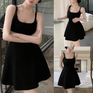 Stilvolles Strapskleid mit eckigem Ausschnitt für Damen perfekt für die tägli - Picture 1 of 42