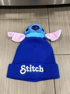 Stitch adult beanie hat with plush stuffed animal - Picture 1 of 2
