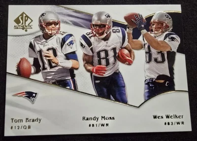 2009 SP Authentic Tom Brady Randy Moss Wes Welker #172 New England Patriots 🔥  - Image 1 of 2
