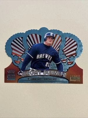Jeromy Burnitz 2000 Crown Royale Platinum Blue #76 41/75 Milwaukee Brewers - Image 1 of 2