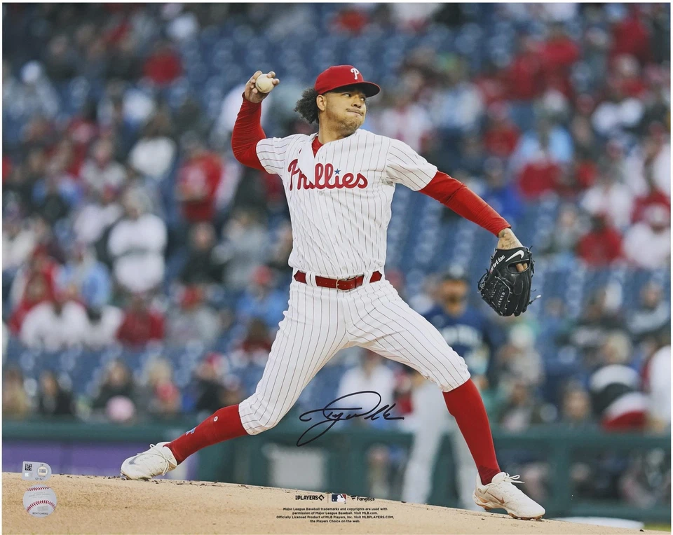 Foto de lanzamiento firmada por Taijuan Walker Philadelphia Phillies 16x20 Foto 1 de 1
