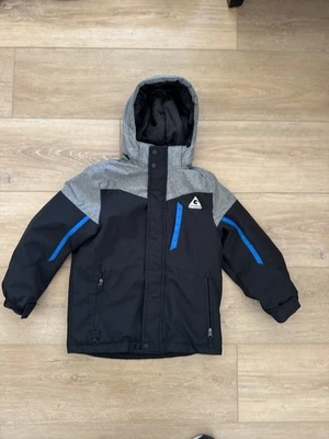 Chaqueta de nieve Gerry Youth Heavyweight, talla S (7/8) gris y negra con capucha Foto 1 de 4