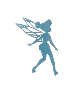 Disney Fairies Princess Iron on Appliqués Patch Blue Flocked Fairy Tinkerbell 4" - Picture 1 of 4