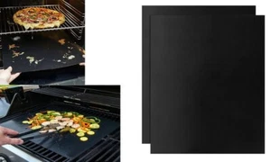 BBQ Grill Mat & Nonstick Oven Liner - Set of 2 Heavy Duty Cooking Mats Reusable - Picture 1 of 4