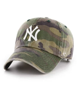 New York Yankees '47 Brand Camo Clean Up Adjustable Dad Hat - Picture 1 of 2