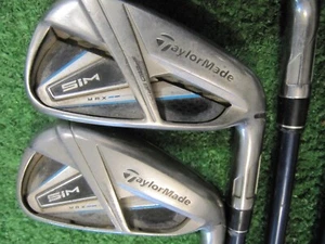 TAYLORMADE SIM MAX IRONS 6-PW-AW, VENTUS 6-R, REGULAR FLEX GRAPHITE SHAFTS - Picture 1 of 22