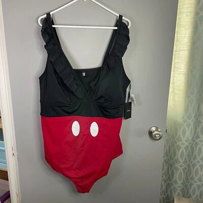 Torrid Disney Womens 4 Mickey Mouse One Piece Bathing Suit NWT — 第 1/4 张图片