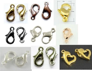 5-10gr. Karabiner Verschlüsse silber gold bronze gunmetal platin Metalllegierung - Picture 1 of 6