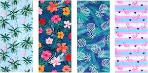 4 Pack Microfiber Oversized Lightweight Beach Towel for Adults Women Men, Revers - Picture 1 of 7