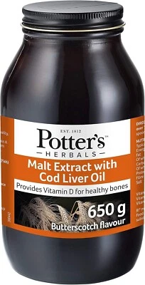 POTTERS Potter's Herbals Malt Extract and Cod Liver Oil 650gm