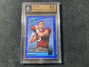 2018 Donruss Football Rated Press Proof  Josh Rosen BGS 9.5 GEM MINT Rookie RC
