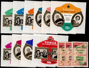 TONGA QEII SG305-314 y O39-O41, 1970 juego de visita real, nuevo como nuevo. - Imagen 1 de 1