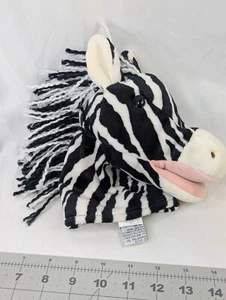 Manhattan Toy Zebra Hand Puppet Plush 9 Inch 2000 Stuffed Animal Toy - Imagen 1 de 10