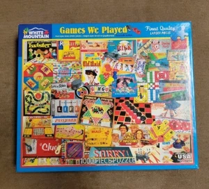 Games We Played 1000 Piece White Mountain Jigsaw Puzzle, #924,  24" x 30" - Picture 1 of 2