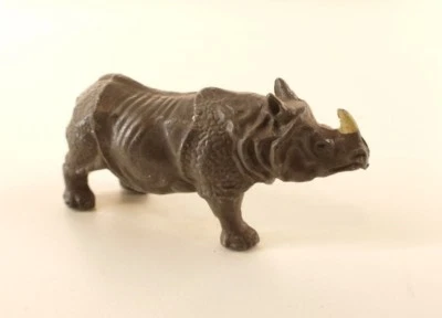BF Rhinocéros en métal ancien 11 cm de long - Photo 1/4