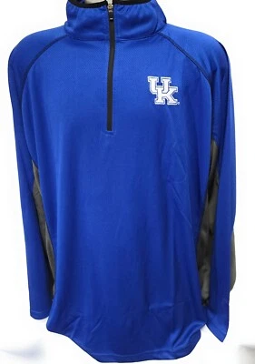 Mens Fanatics NCAA Kentucky Wildcats Big & Tall 1/4 Zip Long Sleeve Poly Shirt - Image 1 of 4