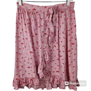 Hanna Andersson Girls Ruffle High Low Tied Faux Wrap Skirt Size 8 Flaw  - Picture 1 of 9