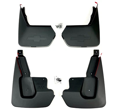 2015-2020 Chevrolet Tahoe Front & Rear Molded Splash Guard Package Black OEM GM - Image 1 of 4