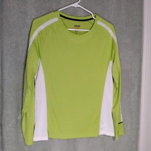 Izod Perform X Cool Fx Womens Top Long Sleeve Shirt Size M Green White pullover - Picture 1 of 11