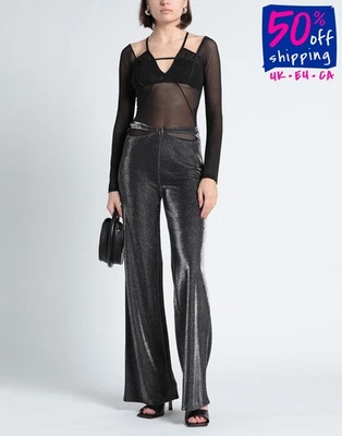 RRP€550 ROTATE BIRGER CHRISTENSEN Straight Trousers EU40 US8 XL Shiny Cut-Out - Image 1 of 4