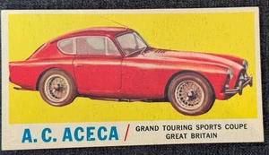 Topps Sports Cars #4 A. C. Aceca Grand Touring 1961 cupé deportivo Gran Bretaña ex excelente - Imagen 1 de 2