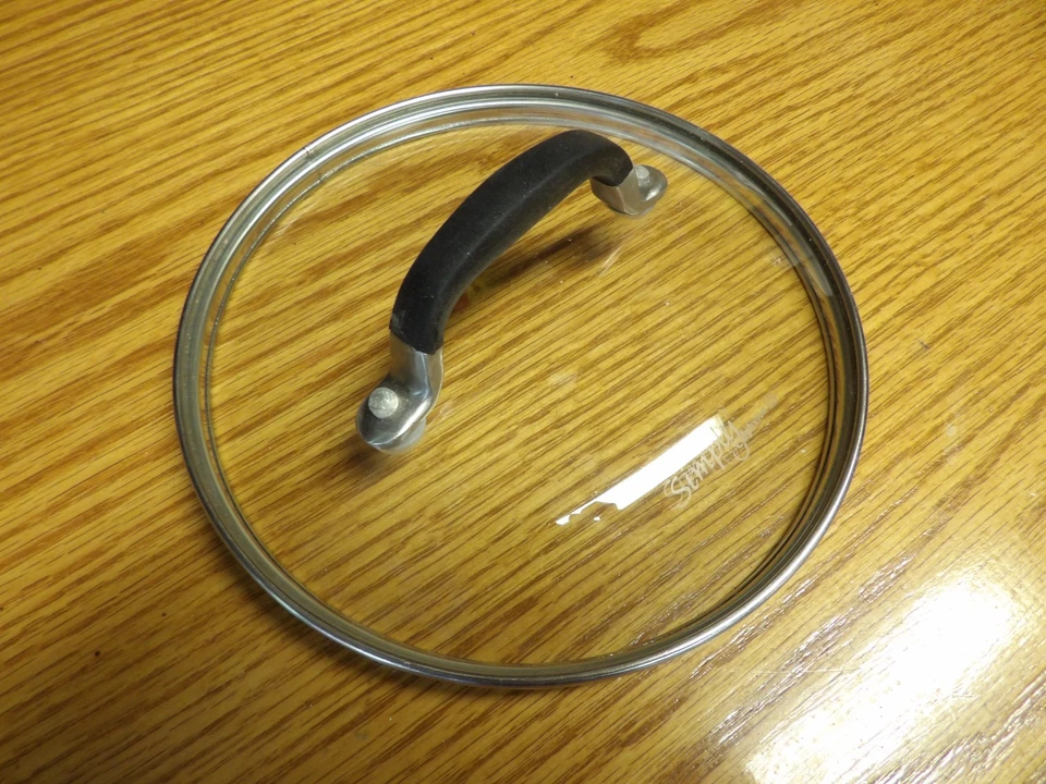 Simply Calphalon Stainless Steel Glass Lid 7" O.D  6 5/8  I.D Cool Handle #37 - Image 1 of 4