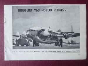 8/1953 PUB BREGUET 763 DEUX PONTS AIR FRANCE ORIGINAL FRANZÖSISCHE ANZEIGE - Bild 1 von 1