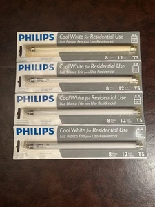PHILIPS Cool White Linear Fluorescent Tube F8T5- 8 Watts - 12in - 5/8” - NEW - Picture 1 of 2