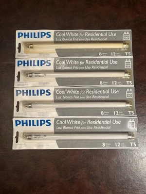 PHILIPS Cool White Linear Fluorescent Tube F8T5- 8 Watts - 12in - 5/8” - NEW - Image 1 of 2