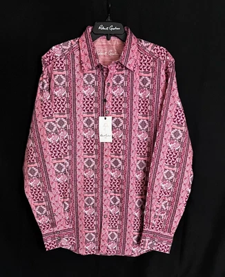 Robert Graham KEDRON Pink Bandana Print $198 XL Classic Fit Long Sleeve NWT  XL - Image 1 of 4