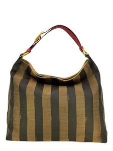 FENDI Vintage Pequin Striped Canvas Hobo NEW - Picture 1 of 10