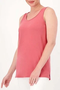 Belle by Kim Gravel Brushed Knit Solid or Printed Tank Roasted Rose - Picture 1 of 1
