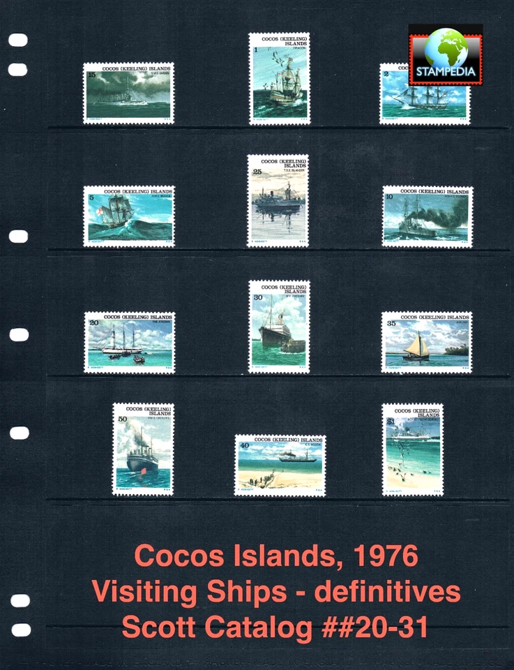 Valor Scott de $6,15 - 1976 COCOS ISL envíos definitivos Indian Oc. CV MNH NH UMM Foto 1 de 4