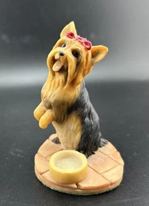 Vintage Aynsley Master Craft Yorkie Begging Dog With Bowl Figurine Mastercraft - Picture 1 of 5
