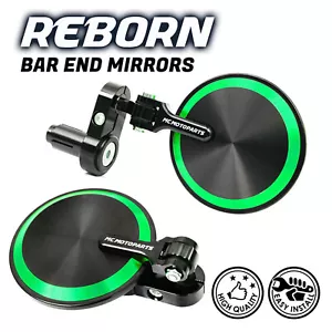 Espejos retrovisores de extremo de barra plegables verdes REBORN para Kawasaki ZZR1400 17 18 19 20 21 22 23 - Imagen 1 de 10
