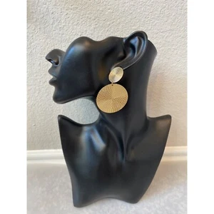 NEU Ettika Ohrringe 18 Karat vergoldet Basketweave Kreis - Bild 1 von 2