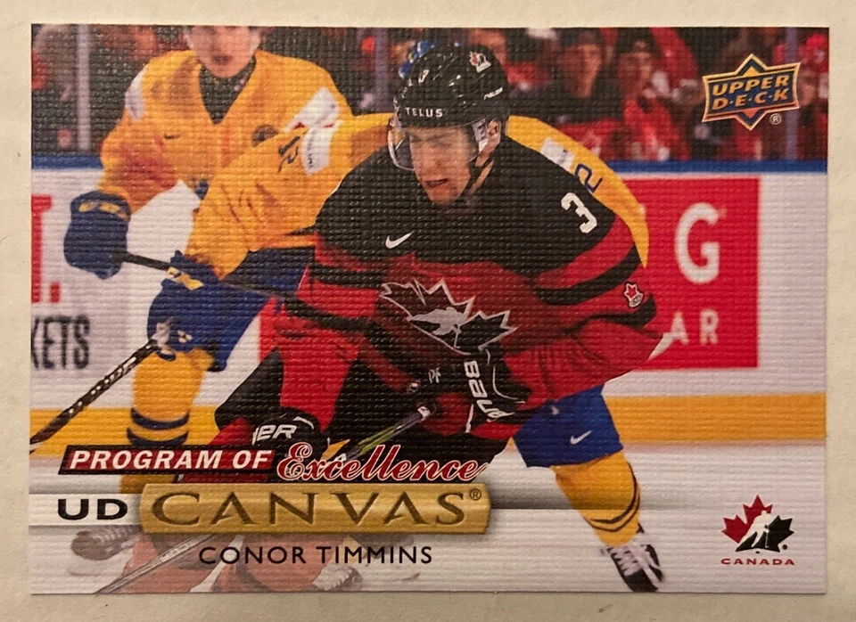 2019-20 Upper Deck Program of Excellence Canvas Conor Timmins - Image 1 of 1