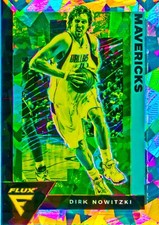 Dirk Nowitzki 2020-21 Flux Basketball Fanatics Silver Cracked Ice Prizm Card#191