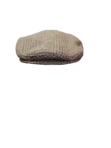 NEW Vtg Country Gentleman Size M Newsboy Hat Cap Wool Plaid British Ivy Brown - Picture 1 of 8