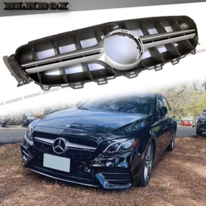 FOR 2017 2018 2019 BZ W213 C238 SILVER BAR E63 TYPE BLACK GRILLE - Picture 1 of 4