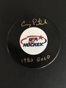 CRAIG PATRICK AUTOGRAPHED "USA HOCKEY PUCK" J.S.A. AUTHENTICATED - Picture 1 of 4