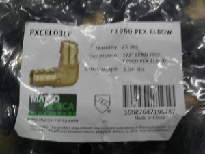 Matco Norca F1960 PXCEL03LF Latón Sin Plomo 1/2" Pex Expansión 90° Codo x25 - Imagen 1 de 2